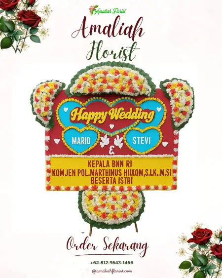 Papan Bunga Pernikahan Serongga